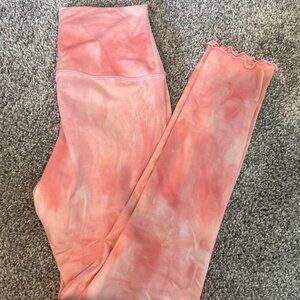 Carbon 38 Ankle Length Pink Tiedye Leggings , size XS
